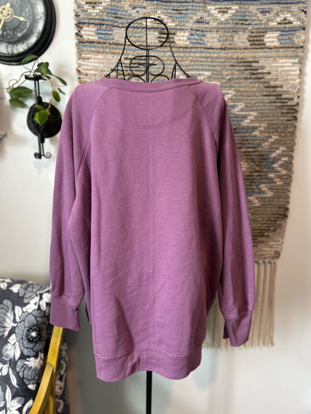 Champion Purple Script Crewneck Sweatshirt - Picture 6 of 10